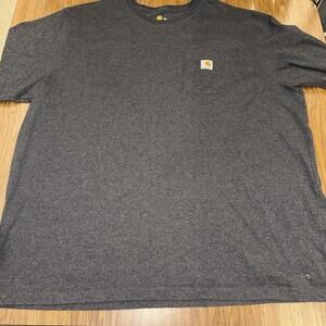 Carhartt Shirt Mens 3XL Grey Cotton Blend Loose Short Sleeve Workwear